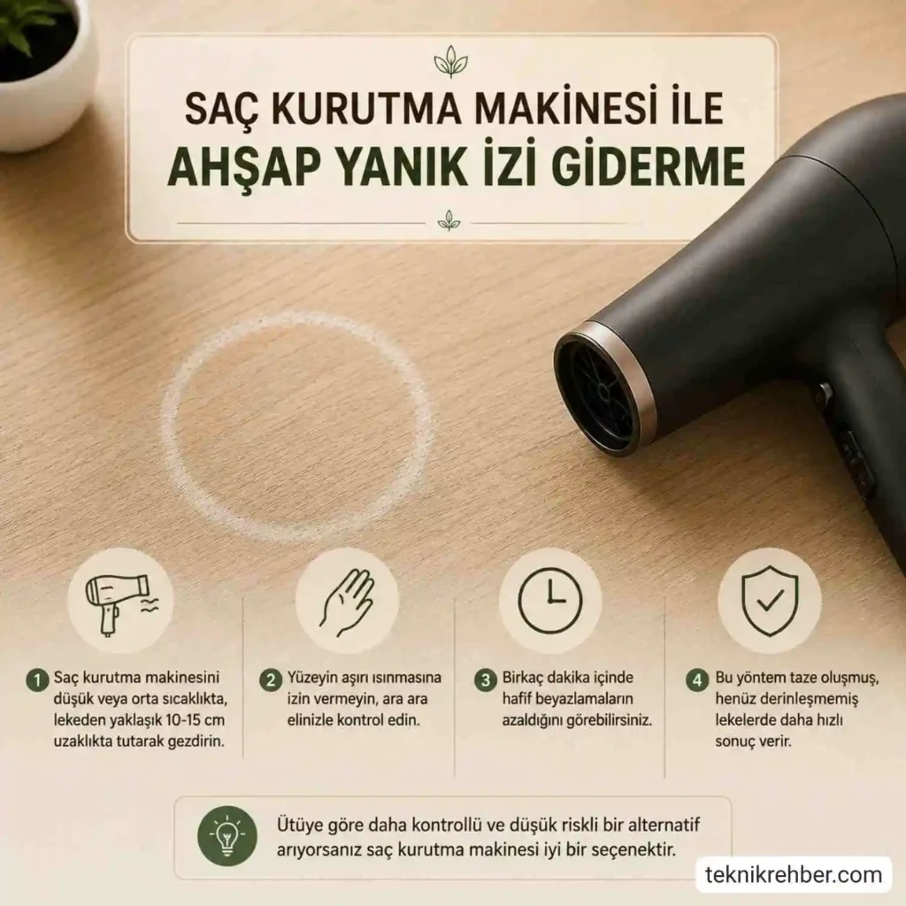 Masadaki sıcak lekesi nasıl çıkar?