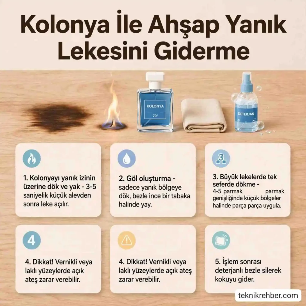 Masadaki yanık izi nasıl geçer?