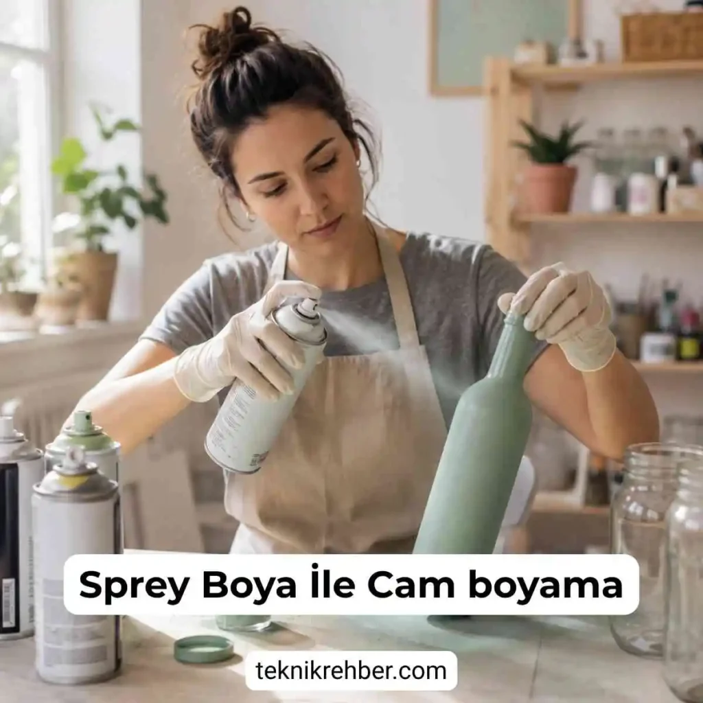 Sprey boya ile cam boyama