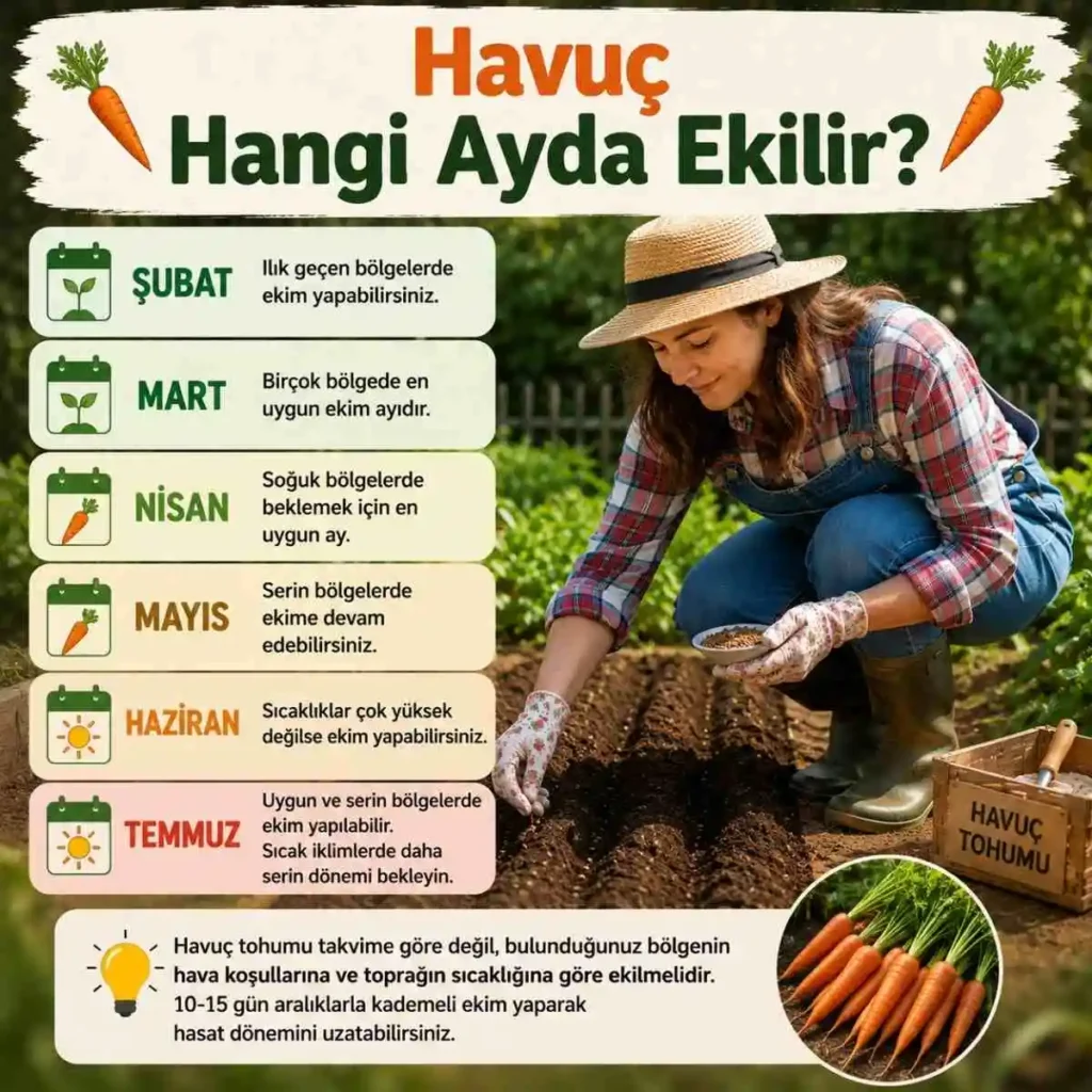 Havuç Ne Zaman Ekilir, Havuç Nasıl Ekilir? 3 Havuç hangi ayda ekilir?