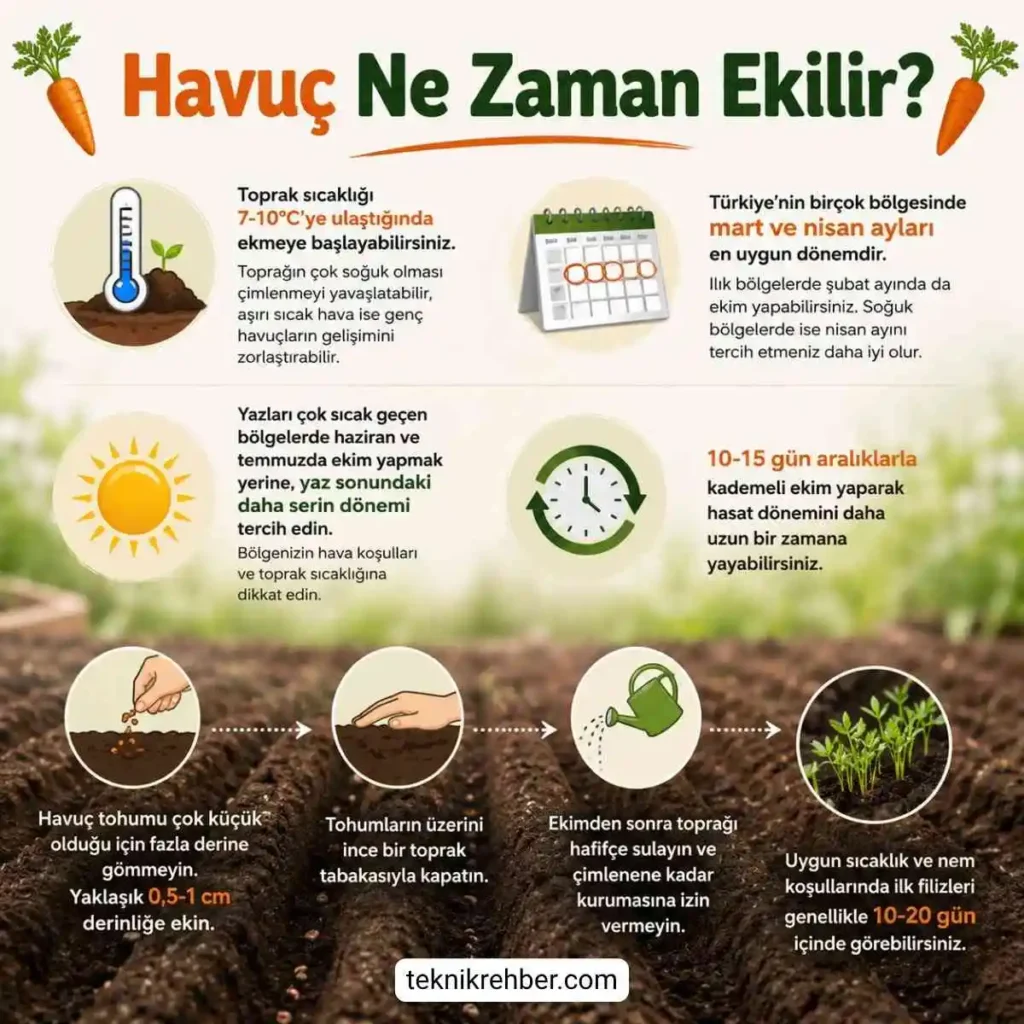 Havuç Ne Zaman Ekilir, Havuç Nasıl Ekilir? 2 Havuç ne zaman ekilir?