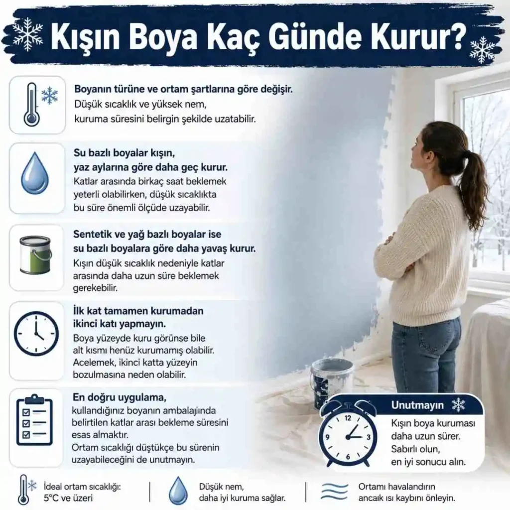 Yazın ve Kışın Boya Yapılır Mı? Boya Badana Hangi Aylarda Yapılır? 3 Kışın boya kaç günde kurur?