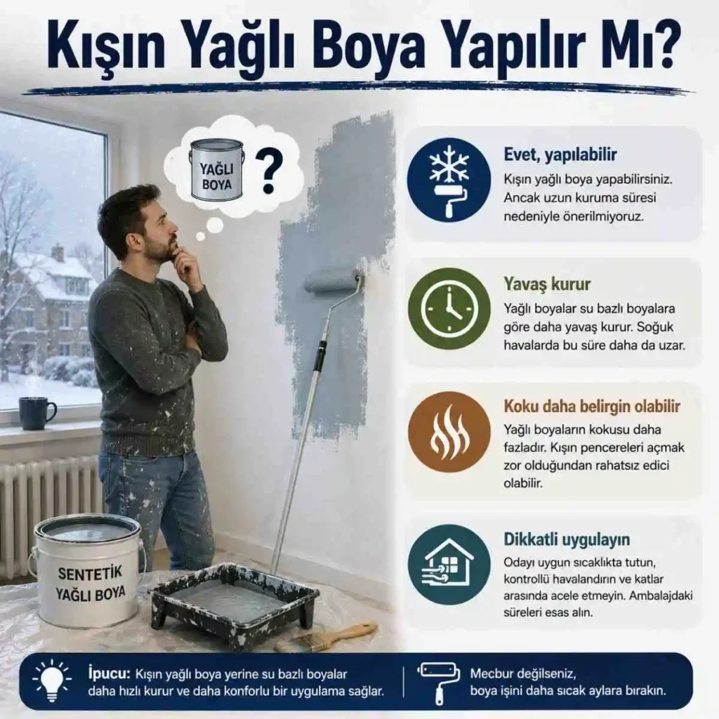 Yazın ve Kışın Boya Yapılır Mı? Boya Badana Hangi Aylarda Yapılır? 8 Kışın yağlı boya yapılır mı?