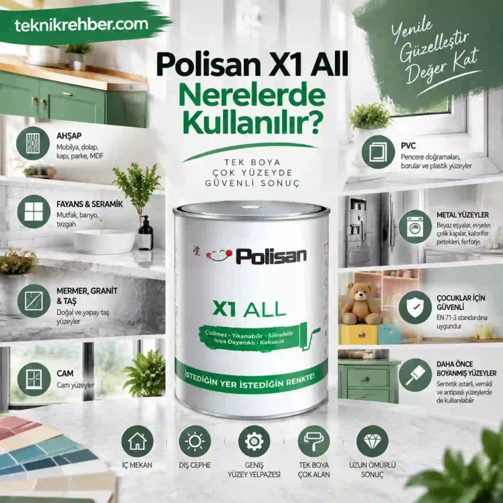 Polisan x1 all nerelerde kullanılır?