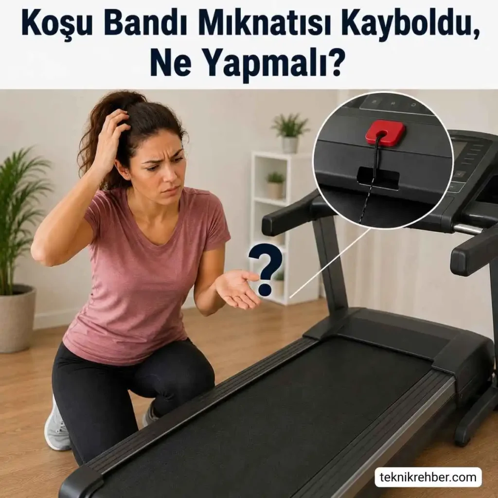Koşu Bandı Emniyet Anahtarı Yerine Ne Kullanılır? Anahtarsız Çalıştırma 2 Koşu bandı mıknatısı kayboldu.