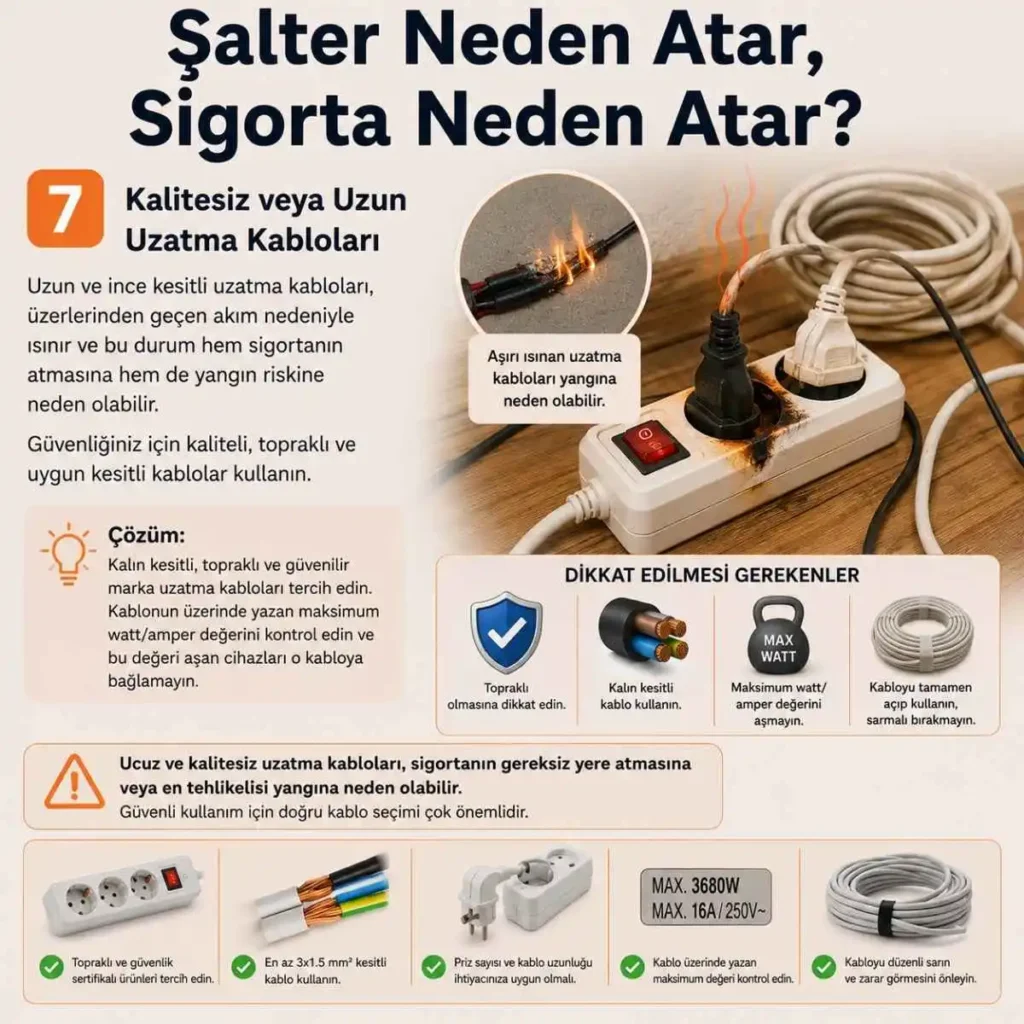 Sigorta Neden Atar, Şalter Neden Atar? 7 Önemli Neden 8 sigorta neden atar 7