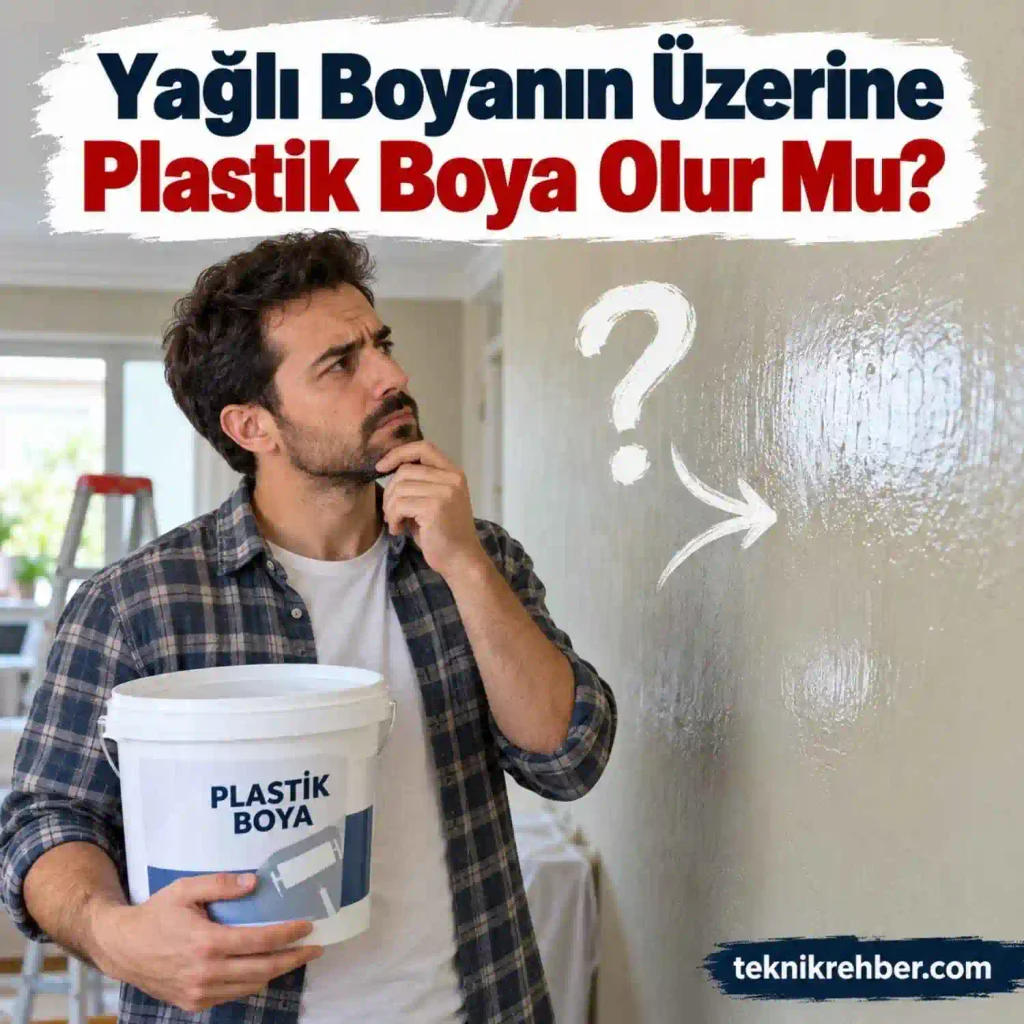 Yağlı boyanın üstüne plastik boya olur mu?