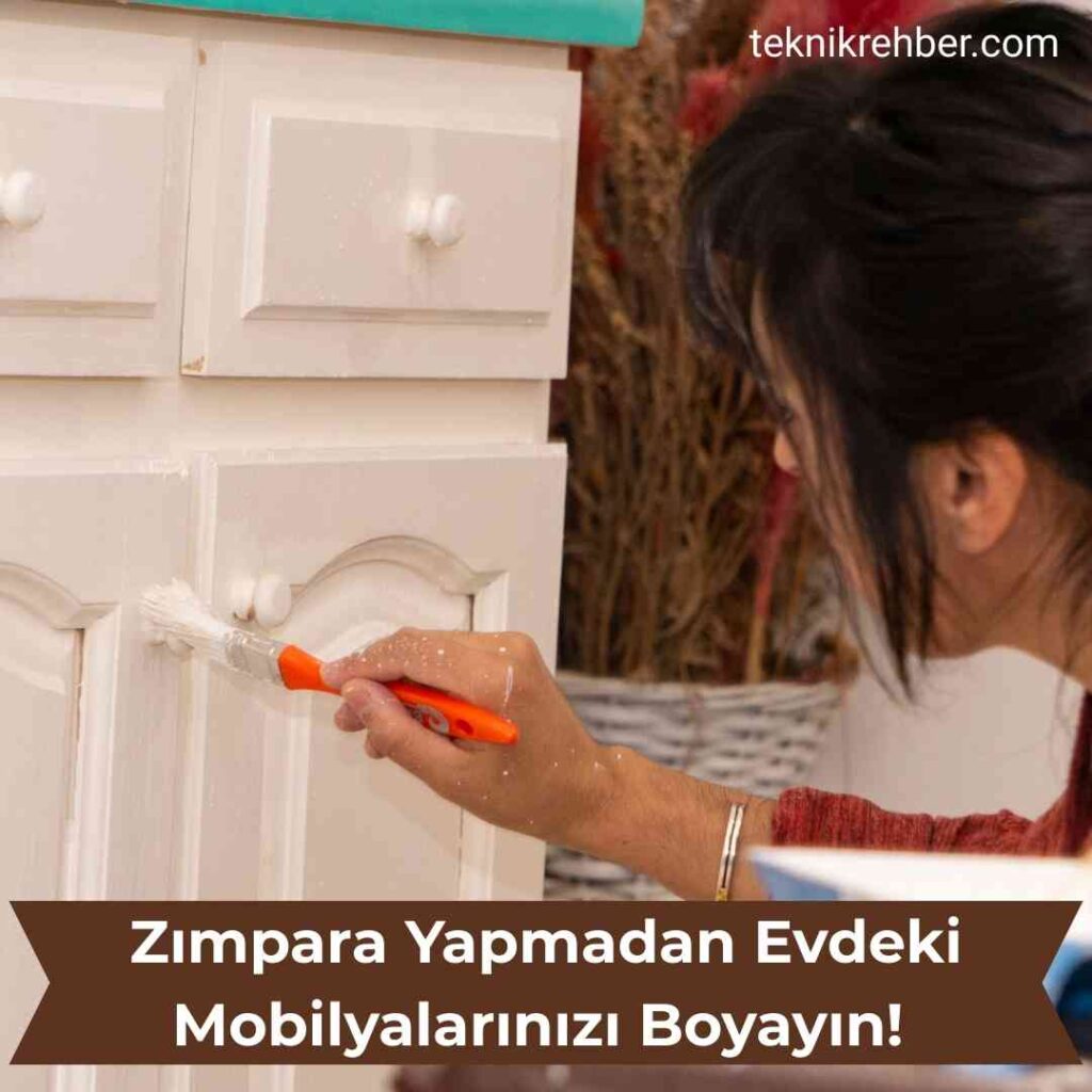 Evde Zımpara Yapmadan Kaplama Mobilya Boyama 1 Evde mobilya boyama.