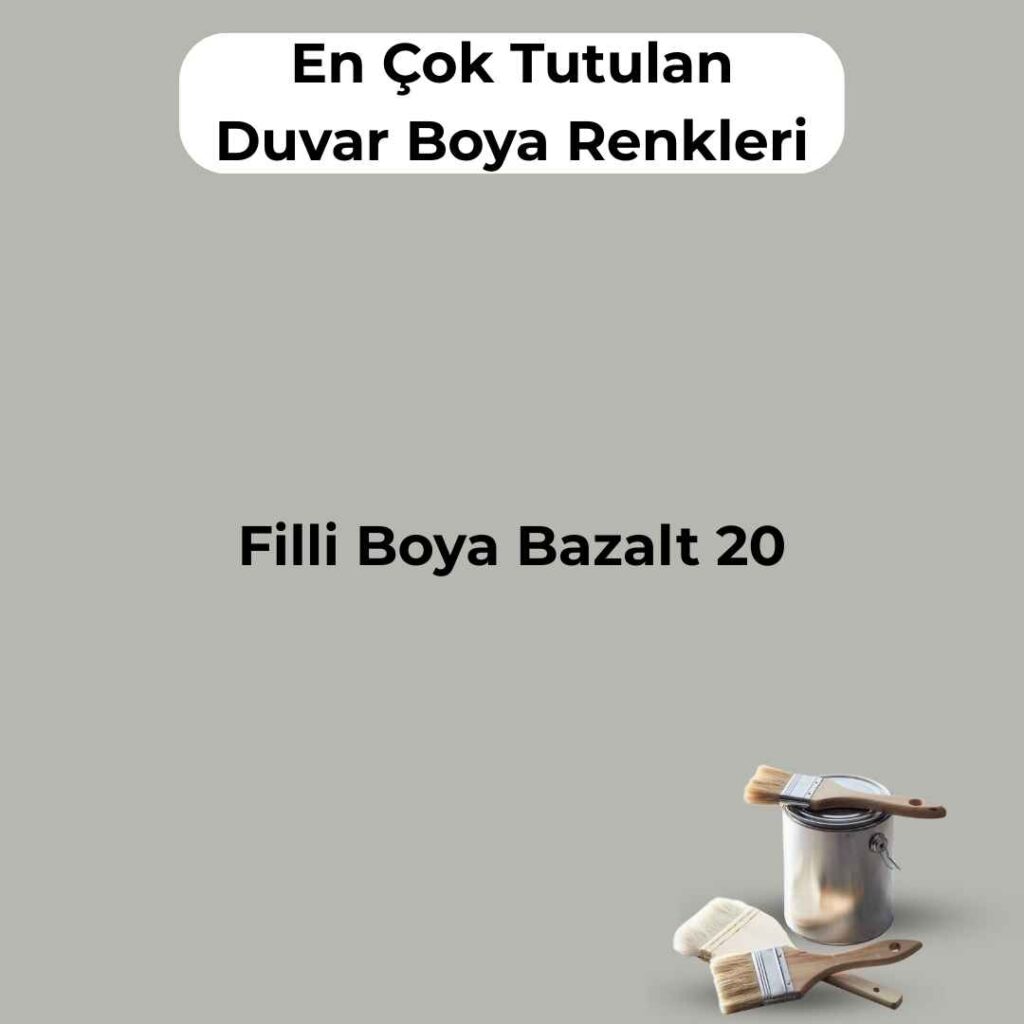 16 En Çok Satılan, En Çok Tutulan Duvar Boya Rengi 8 filli boya bazalt20