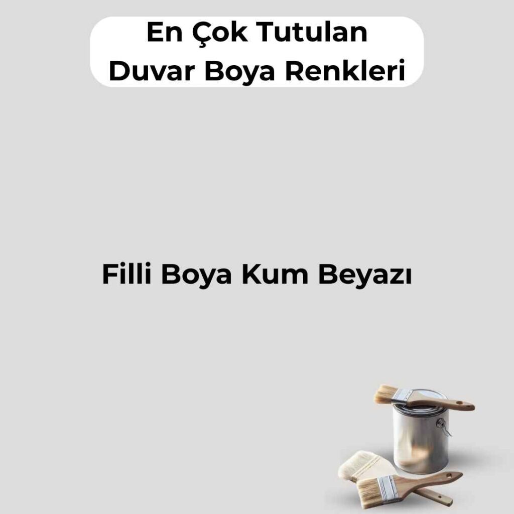 16 En Çok Satılan, En Çok Tutulan Duvar Boya Rengi 7 filli boya kum beyazi