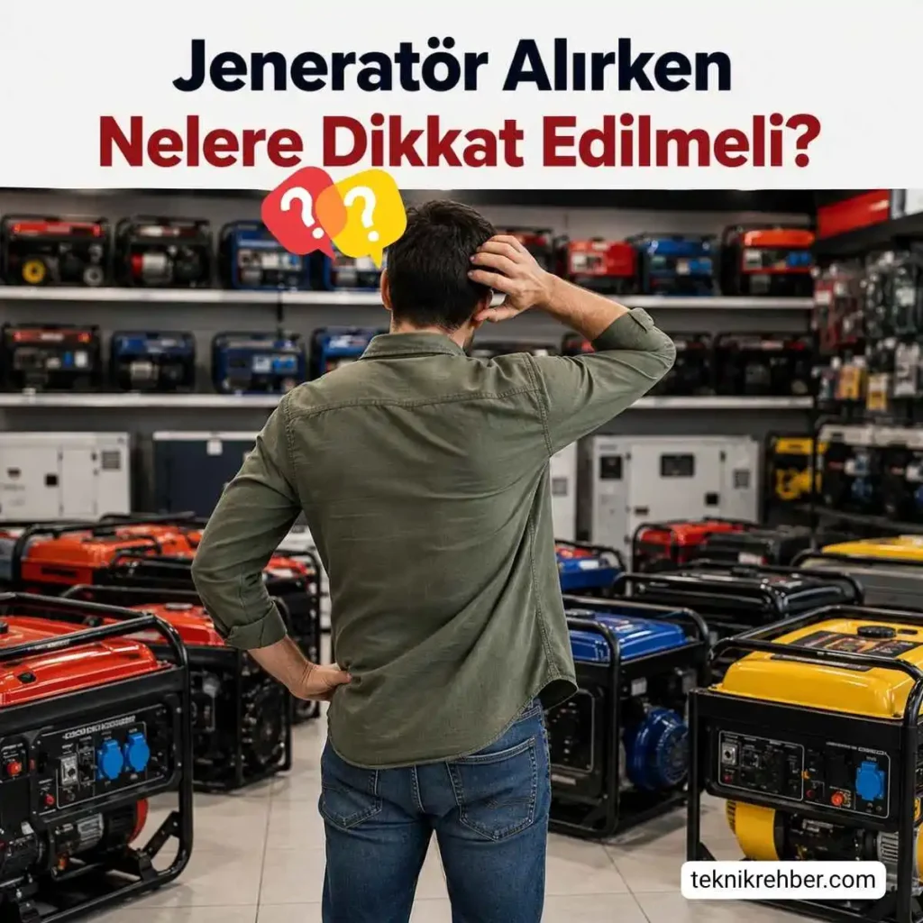 Jeneratör alıtken nelere dikkat edilmeli?