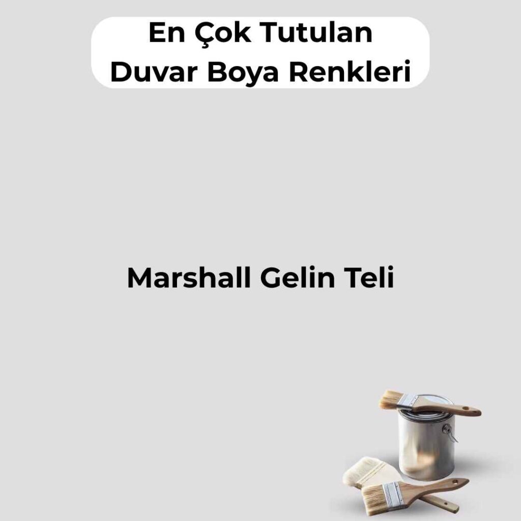 16 En Çok Satılan, En Çok Tutulan Duvar Boya Rengi 16 marshall gelin teli