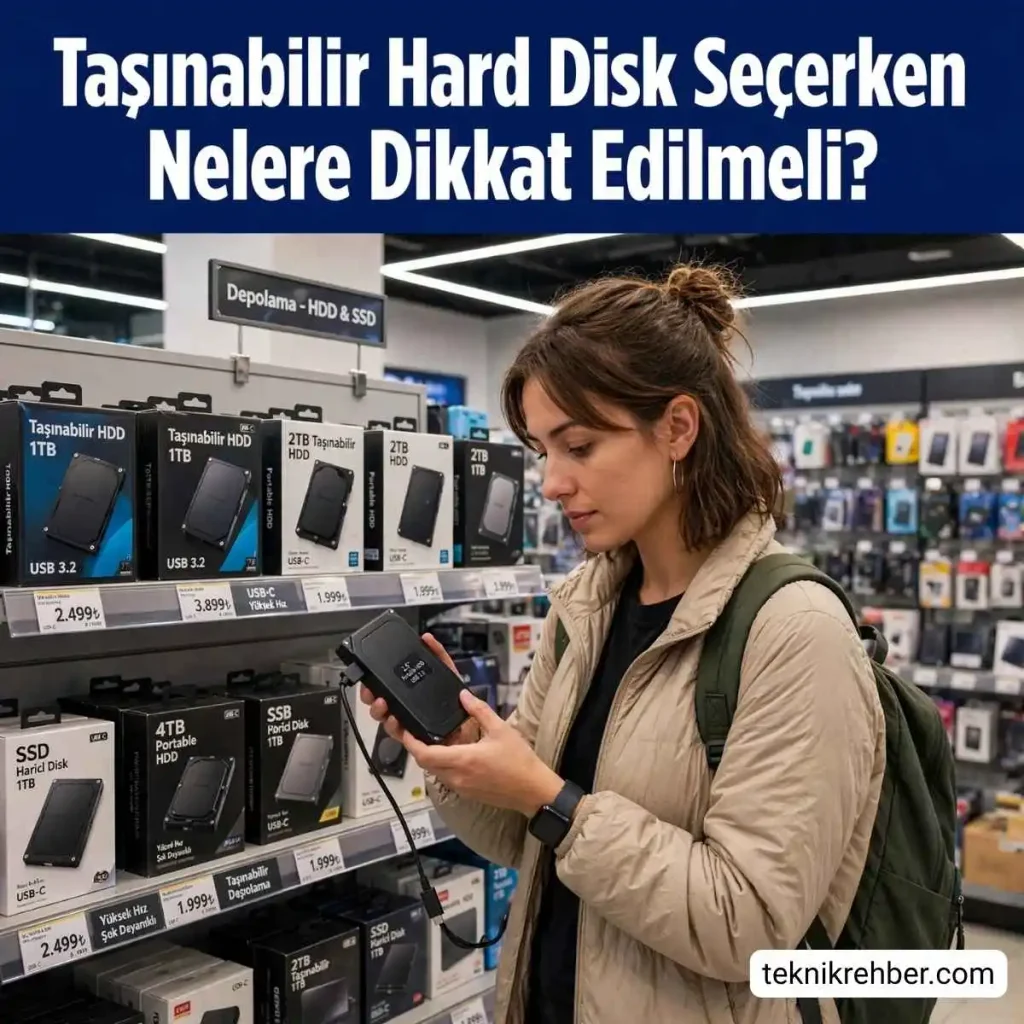 Taşınabilir hardisk alırken nelere dikkat edilmeli?