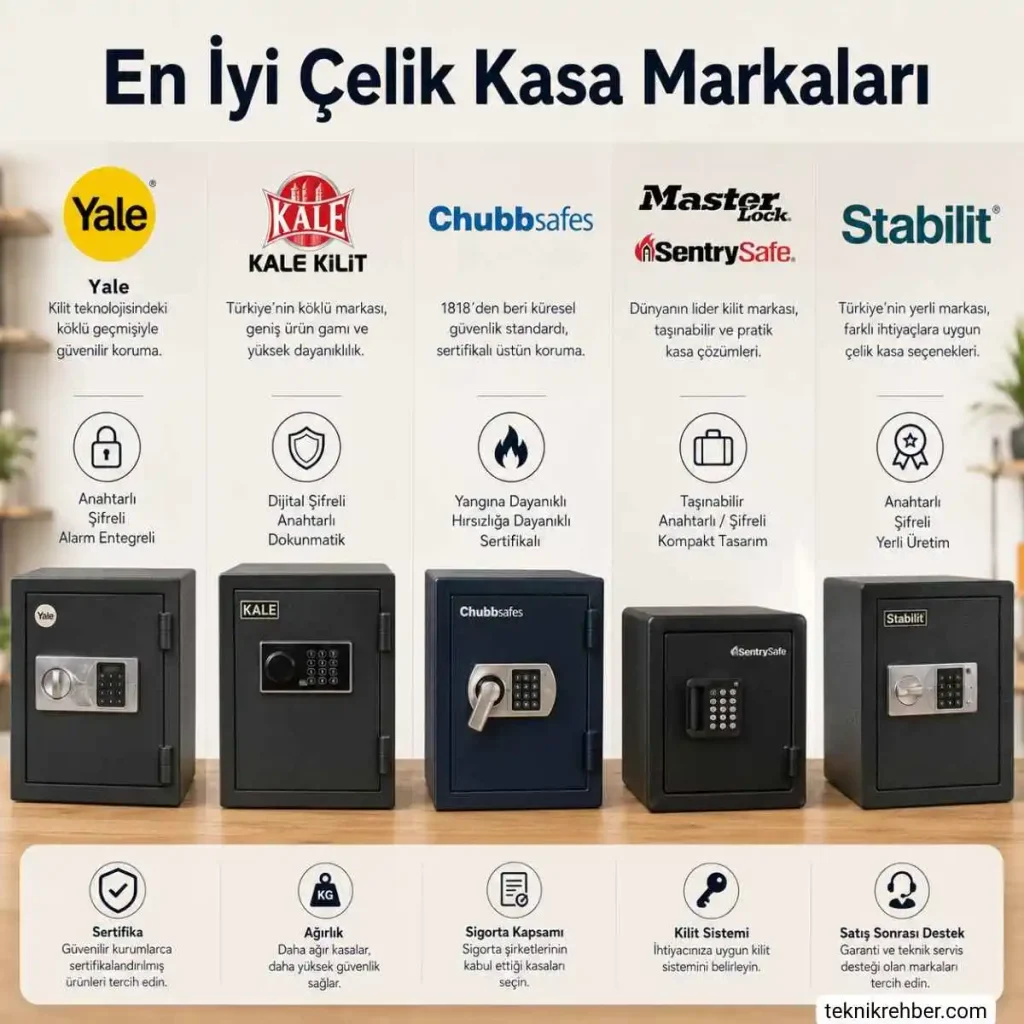 En iyi çelik kasa markaları.