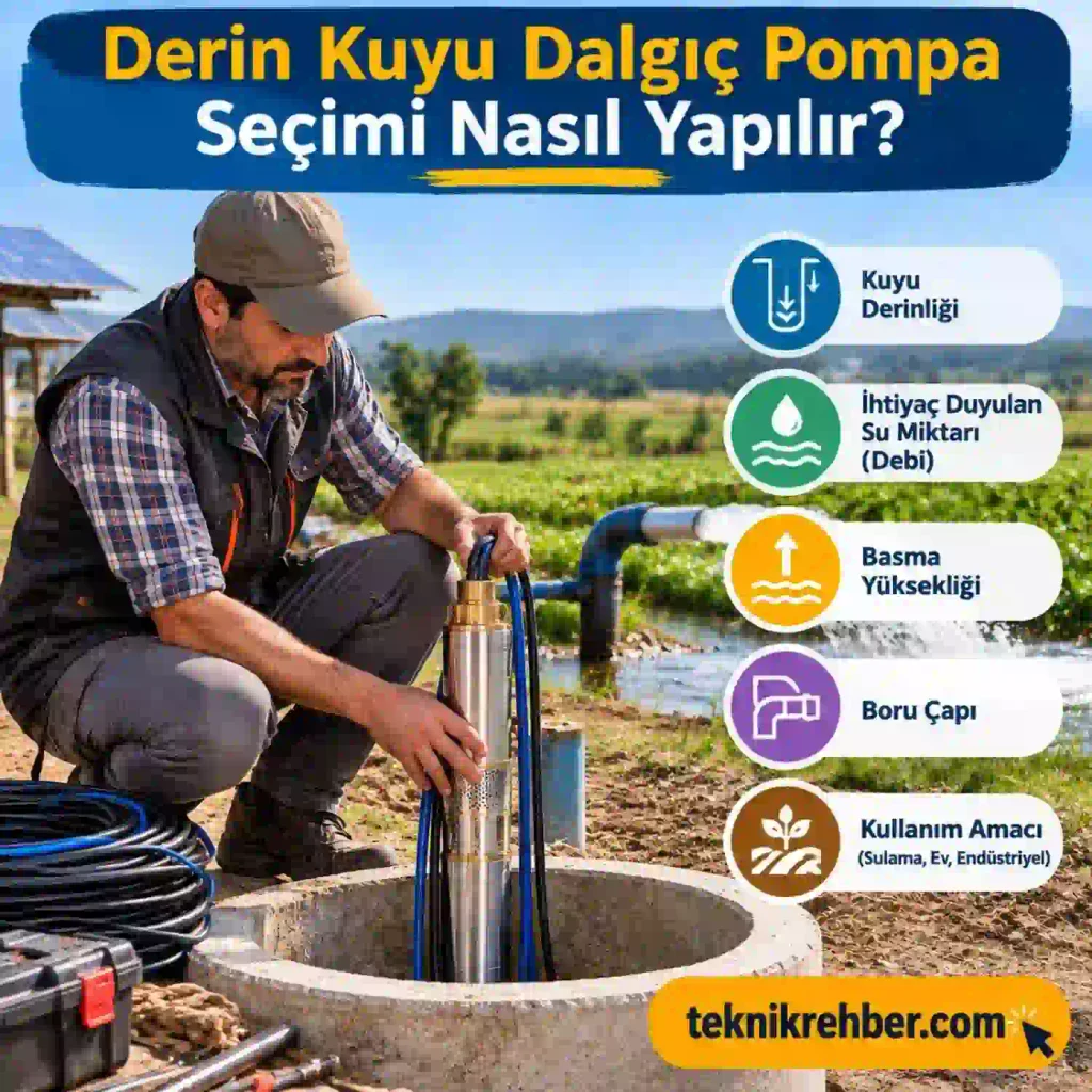 Standart ve Derin Kuyu Dalgıç Pompa Seçimi Nasıl Yapılmalı? 2 Derin kuyu dalgıç pompa seçimi.