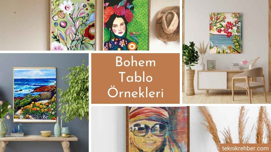 Bohem Tarz Ev Dekorasyonu Nasıl Yapılır? 11 Bohem tarzı tablo.