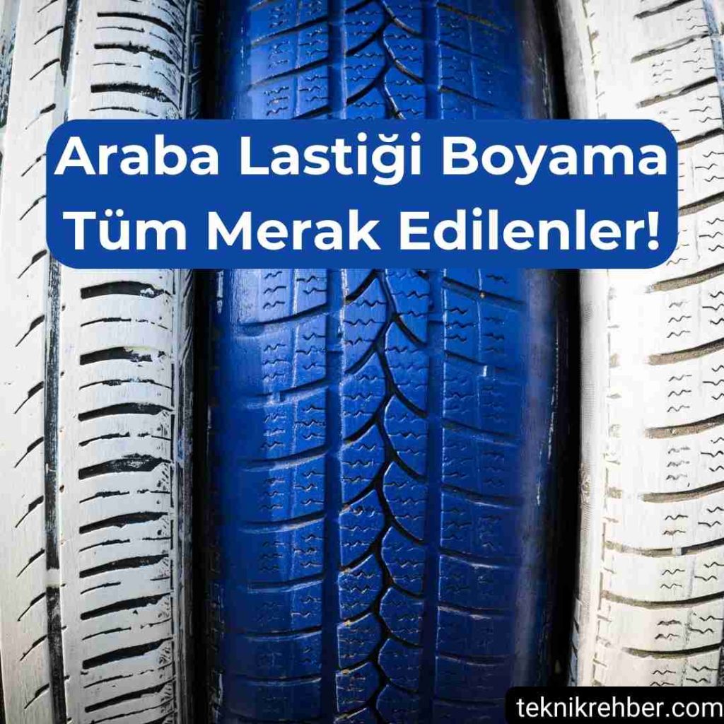 Araba lastiği boyama.
