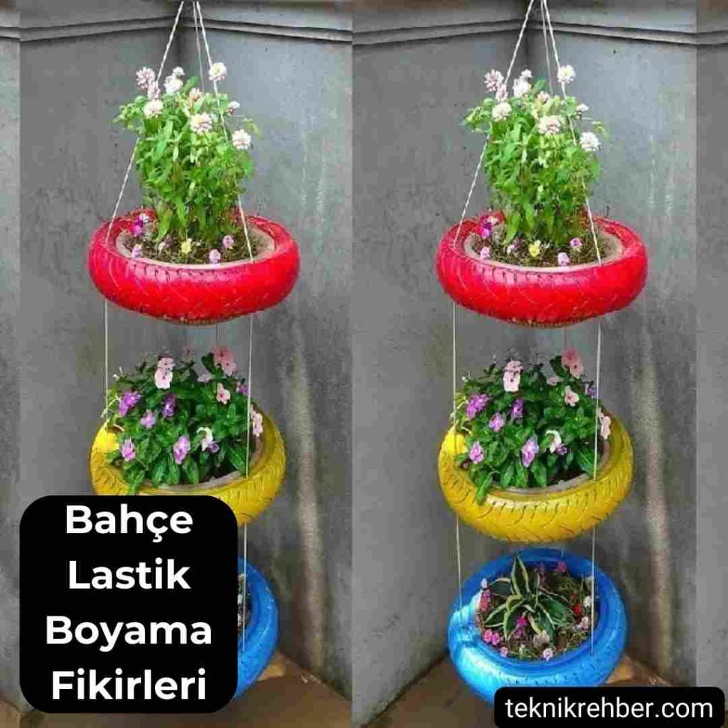 Lastik boyama bahçe
