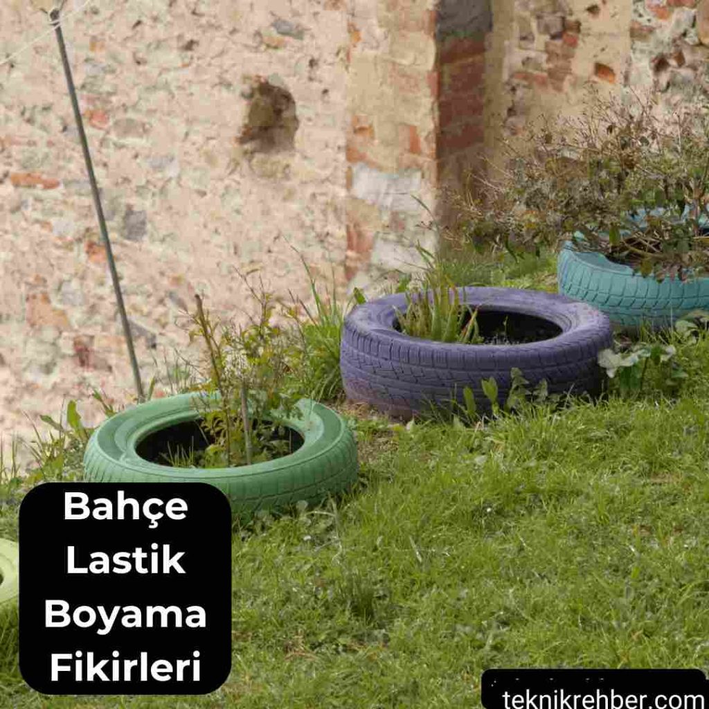 Bahçe lastik boyama