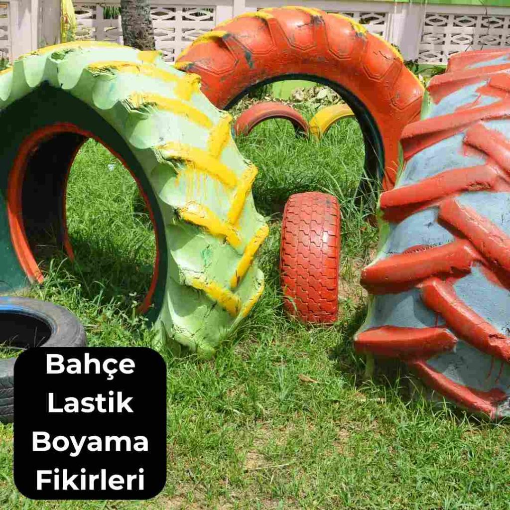 Bahçe lastik boyama