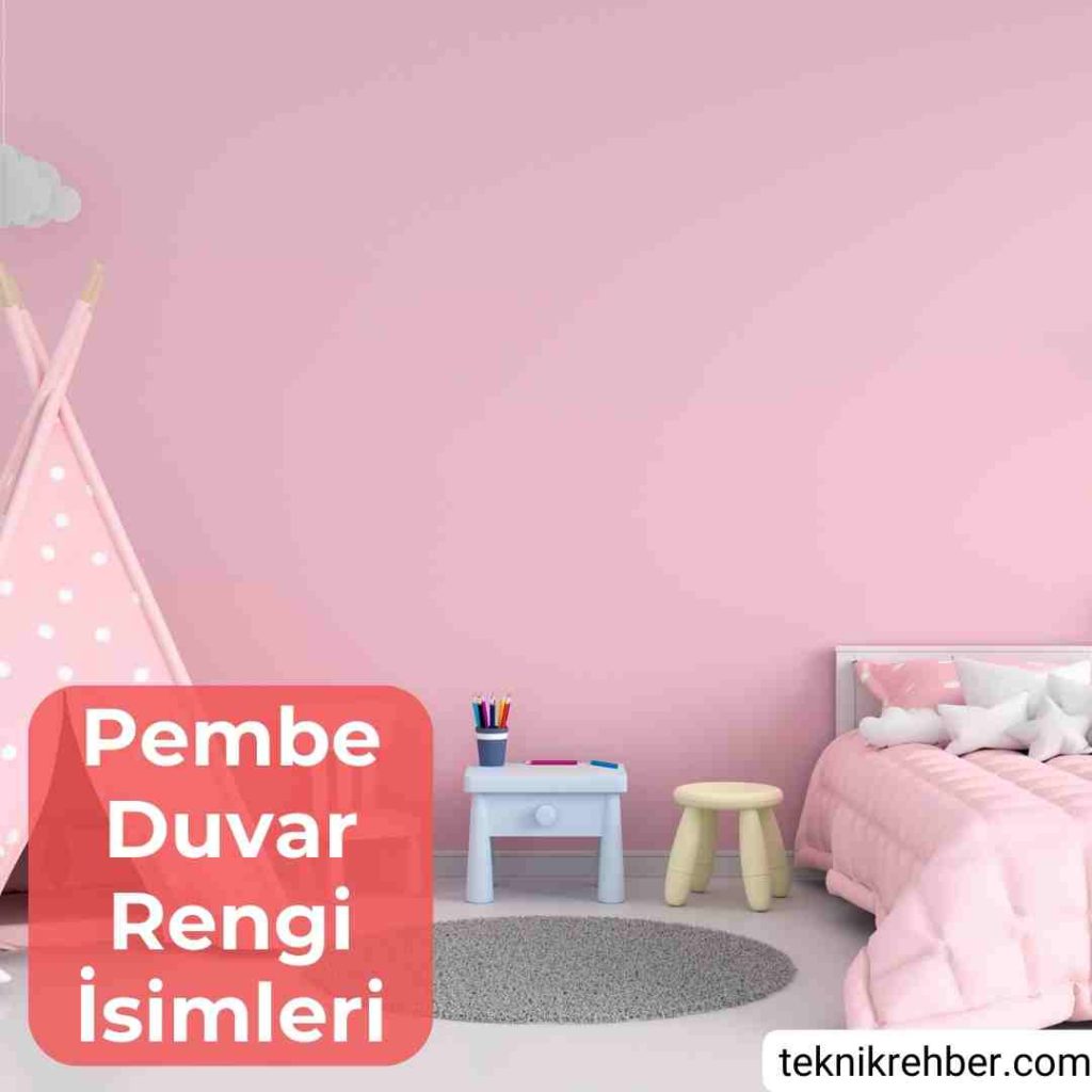 Pembe Duvar Boyası Tonları ve İsimleri 23 koyu pembe duvar boyasi