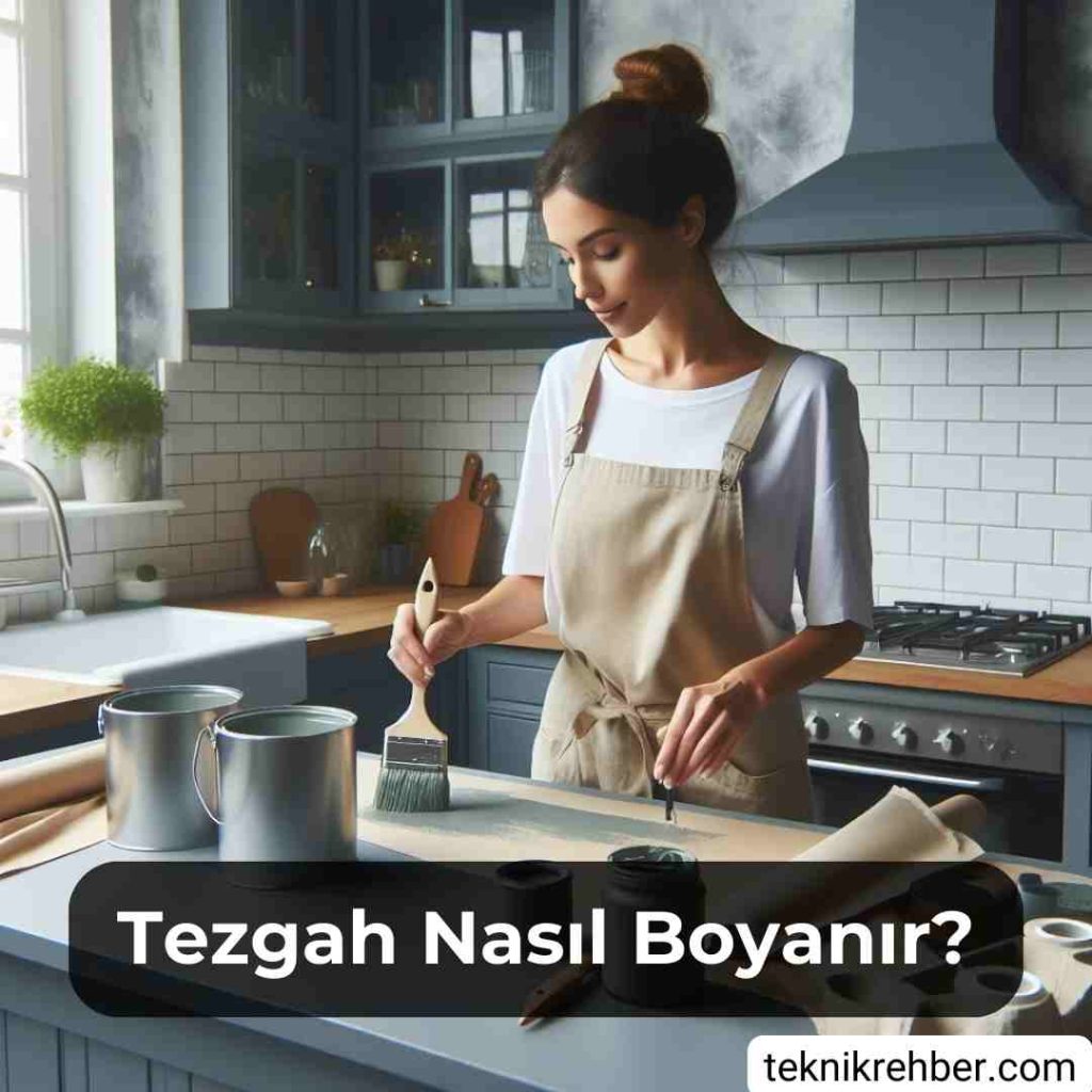Mutfak Tezgahı Boyama Neyle, Nasıl Yapılır? 3 Akrilik boya ile tezgah boyama.