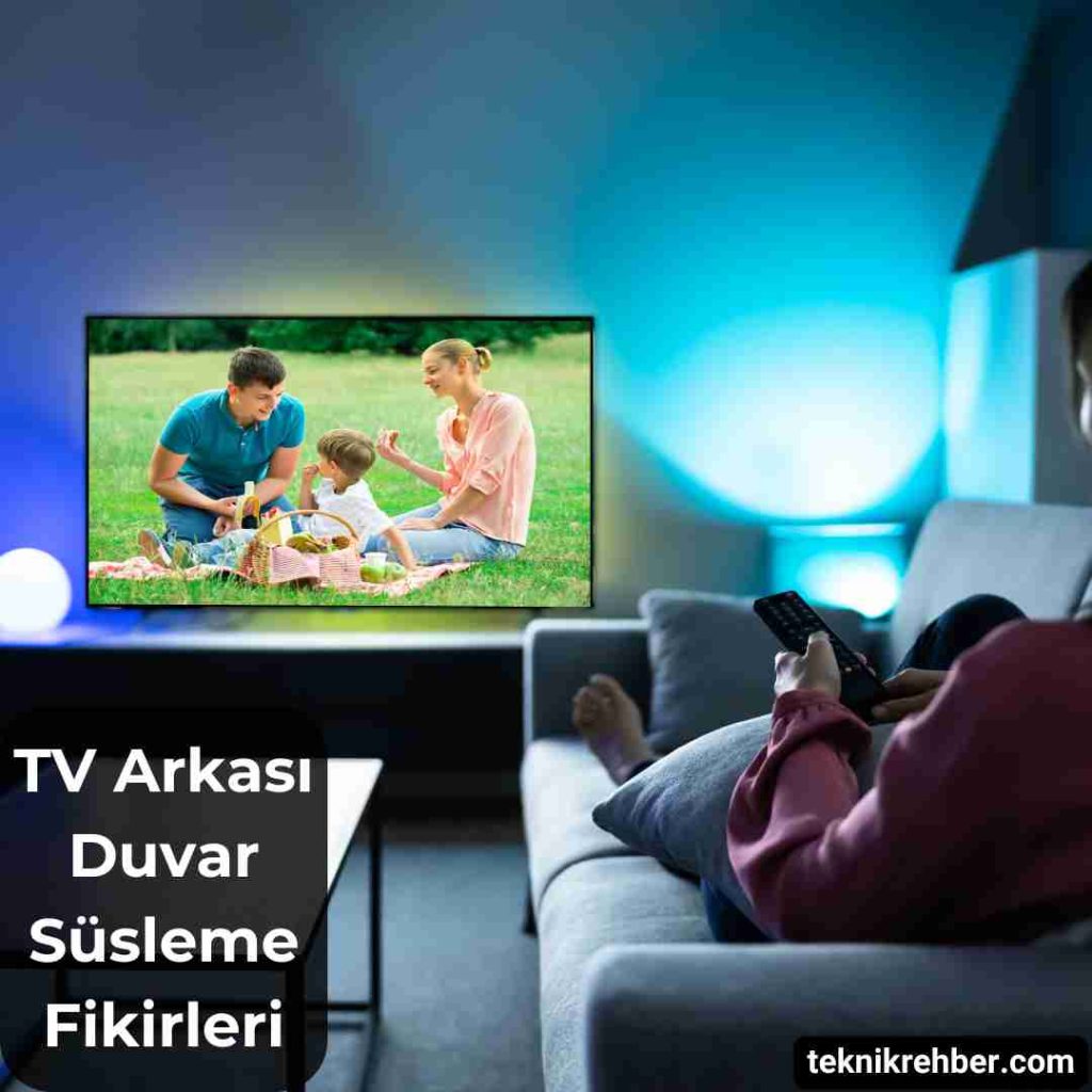 TV Arkası Duvar Süsleme Fikirleri (10 Öneri) 16 Tv arkası süsleme.