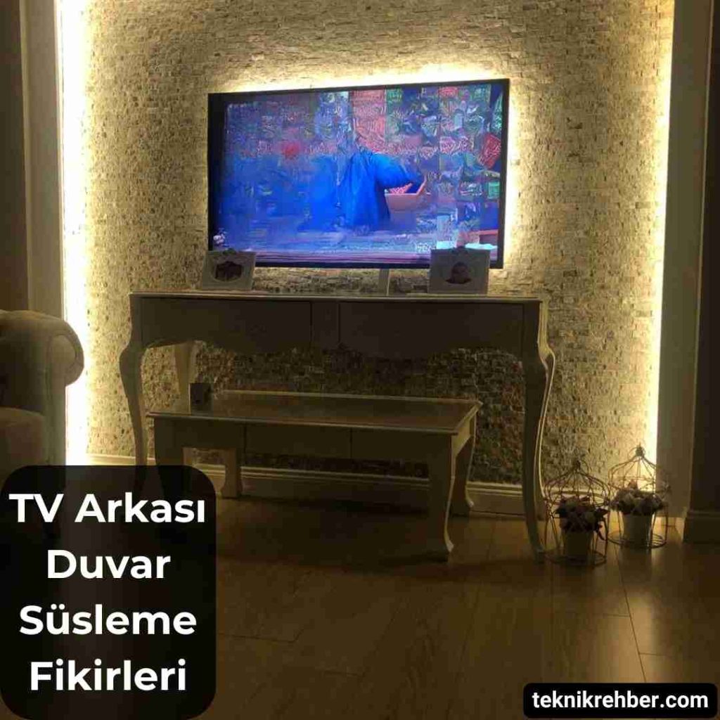 TV Arkası Duvar Süsleme Fikirleri (10 Öneri) 17 tv arkasi duvar susleme led2