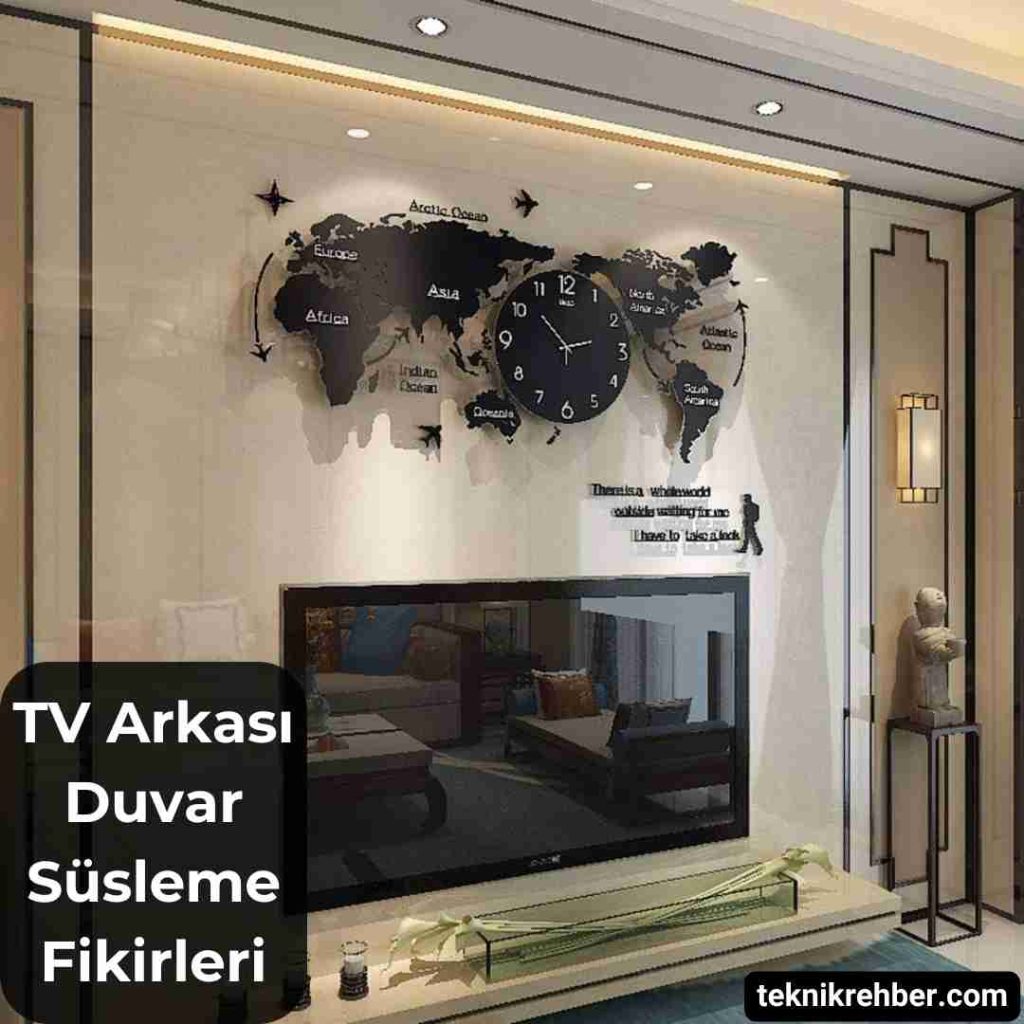TV Arkası Duvar Süsleme Fikirleri (10 Öneri) 12 Tv arkası duvar süsleme.