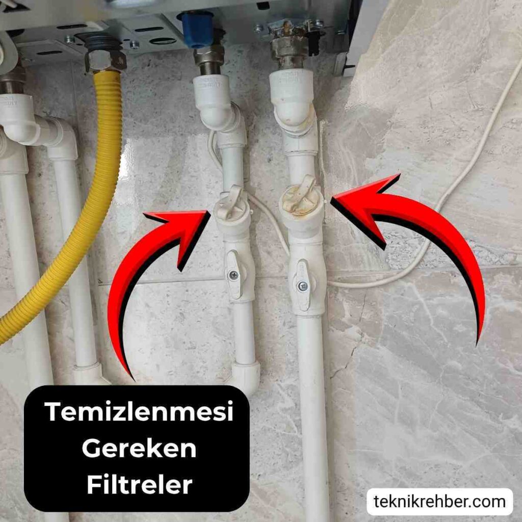 Kombi filtre temizligi.