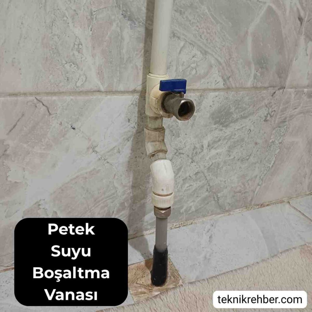 Kombi petek suyu boşaltma.