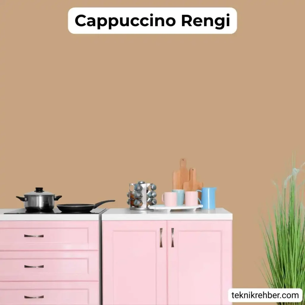 kapuçino rengi mutfak duvarı