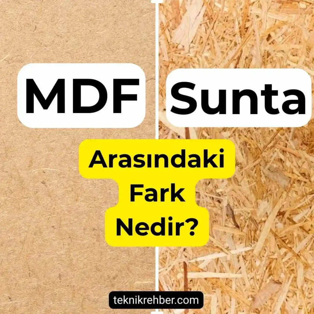 Mdf sunta farkı.