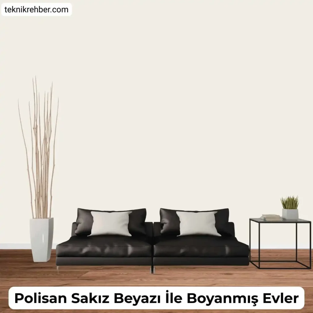 Sakız beyazı ile boyanmış ev.