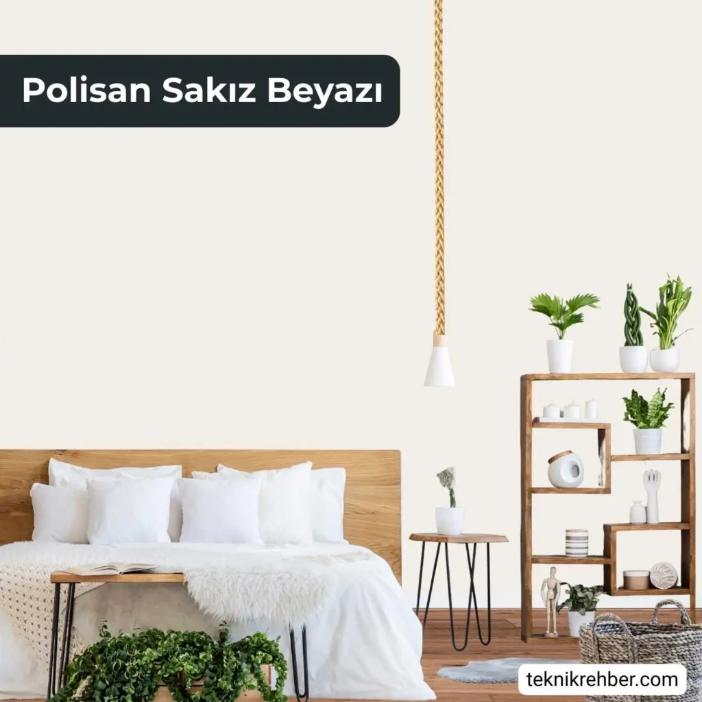 Polisan sakız beyazı ile boyanmış oda.