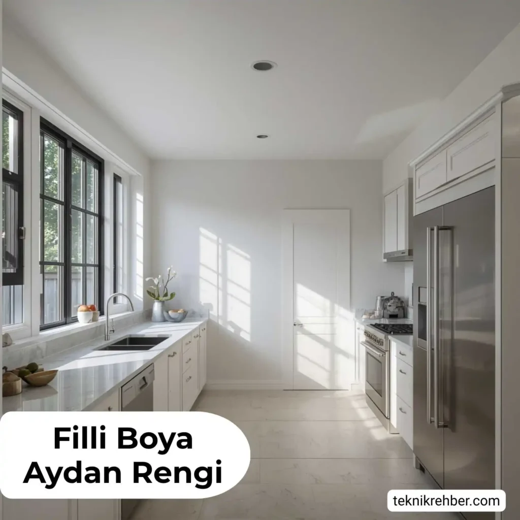 Filli boya aydan rengi mutfak.