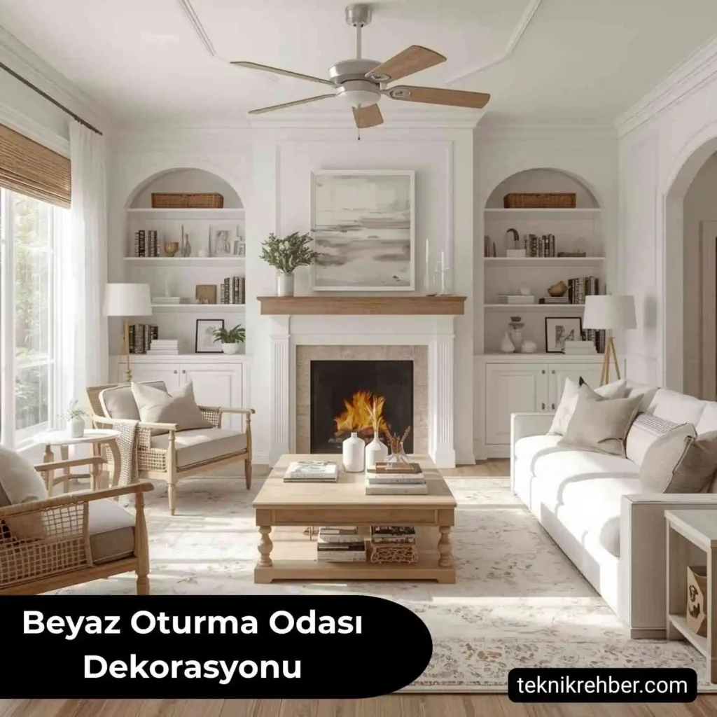 Beyaz Oturma Odası Dekorasyonu: Şık, Ferah ve Modern Örnekler 6 Beyaz oturma odası fikirleri.