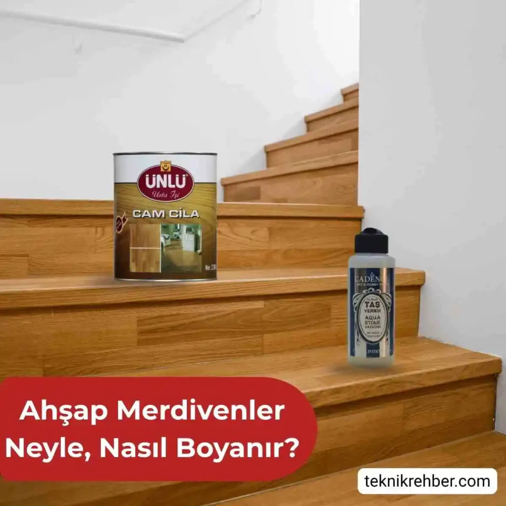 Ahşap Merdiven Boyama Nasıl Yapılır? 4 Ahşap merdiven vernikleme.
