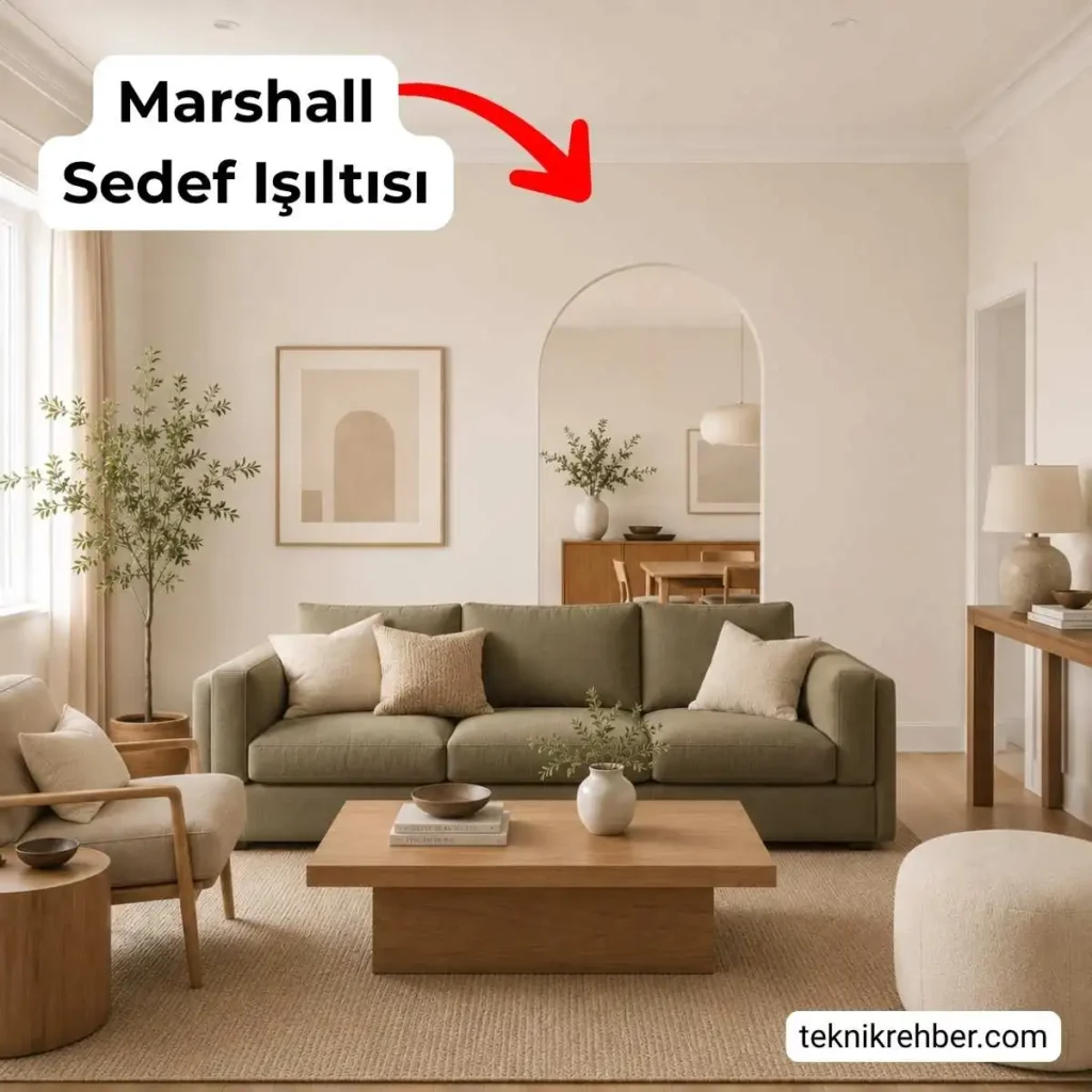 Sedef ışıltısı duvar rengi.