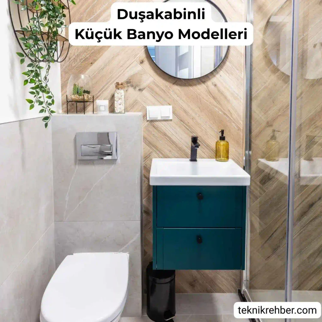 Kullanışlı Küçük Banyo Modelleri: Tasarım ve Dizayn Önerileri 9 Duşakabinli küçük banyo tasarımı.
