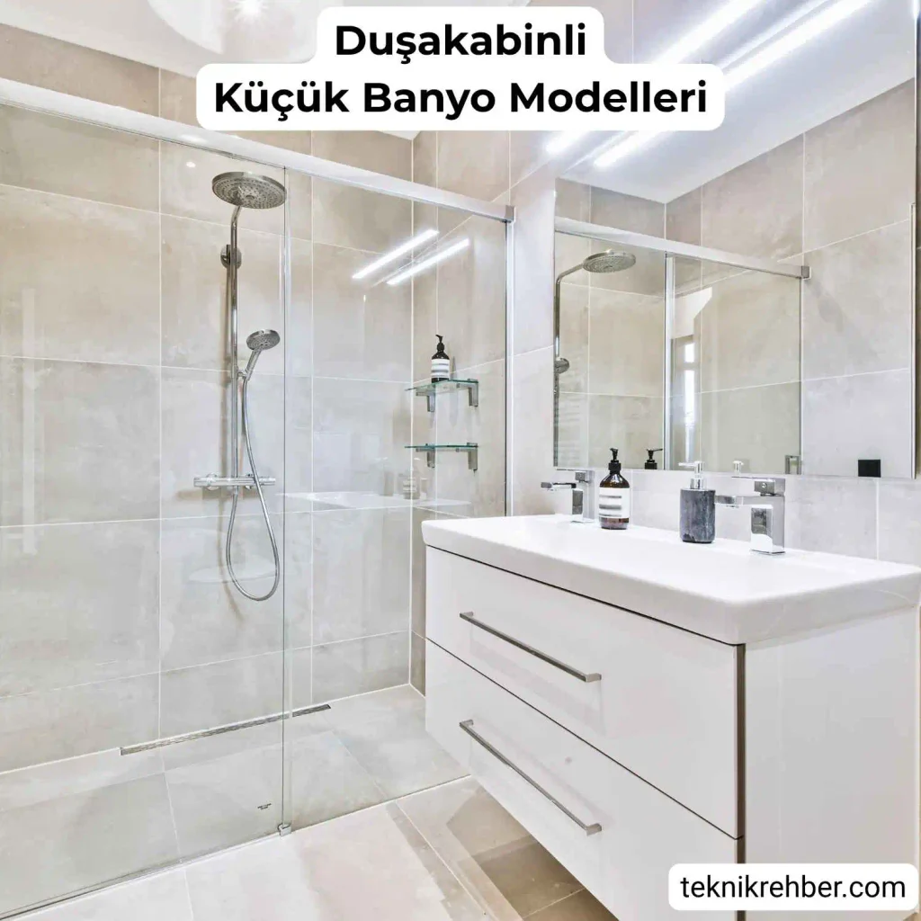 Kullanışlı Küçük Banyo Modelleri: Tasarım ve Dizayn Önerileri 14 dusakabinli kucuk banyo modelleri 7