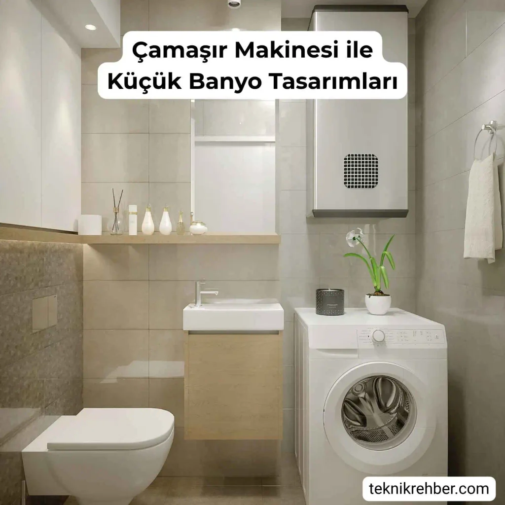 Kullanışlı Küçük Banyo Modelleri: Tasarım ve Dizayn Önerileri 15 kucuk banyo tasarimlari camasir makinesi ile 1